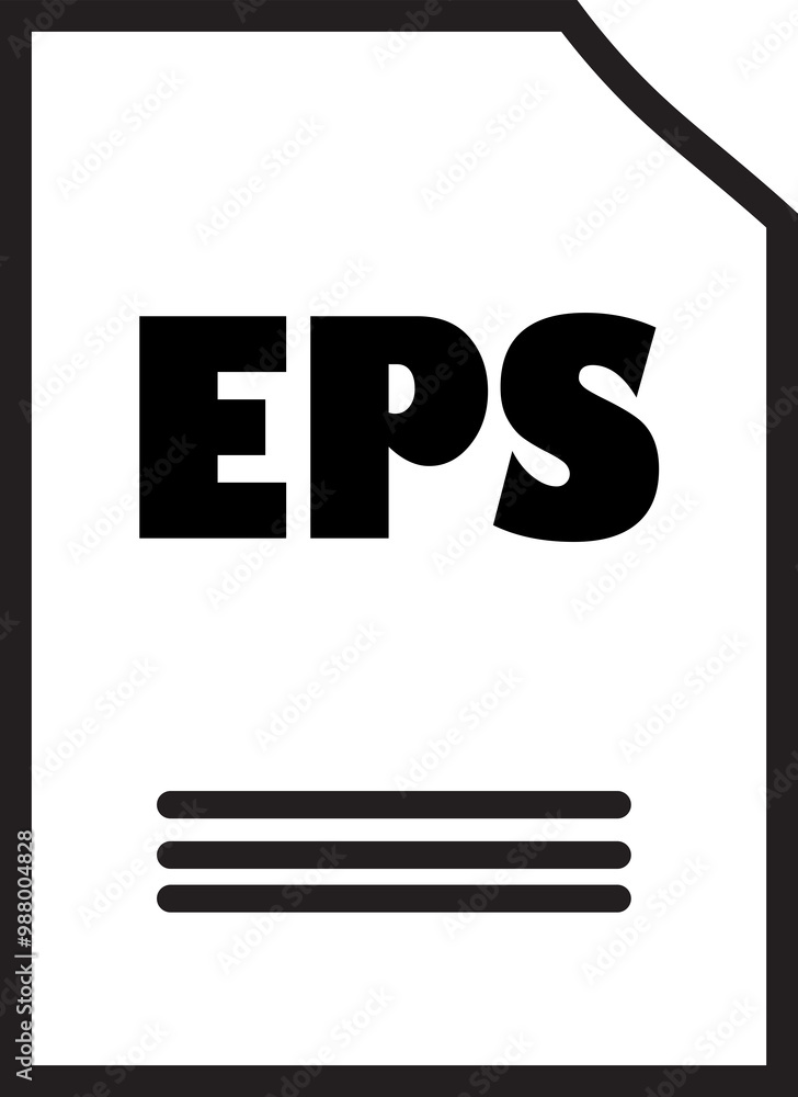 EPS File Icon: A clean, bold icon representing an EPS file. Perfect for ...