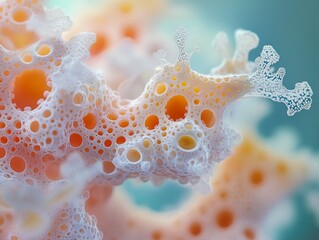 Wall Mural - abstract cellular structure: a microscopic view of nature's design