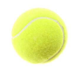 Sticker - One light green tennis ball isolated on white