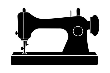 sewing machine silhouette icon, Manual Sew illustration