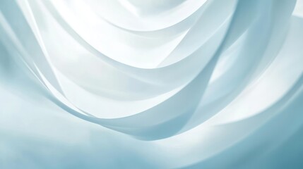 Poster - Abstract White Fabric Drapes