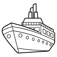 Wall Mural - Ship vector silhouette 