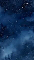 Wall Mural - dark illustration background textures stars hand sky watercolor perfect drawn dark blue backgrounds navy  abstract art artistic astrology background black blue brush canvas closeup cold colours