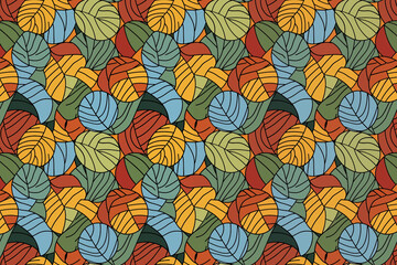 Wall Mural - autumn leaves background