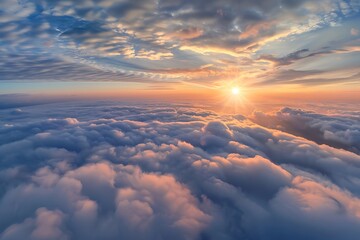 Canvas Print - Beautiful sunset sky Clouds in backround