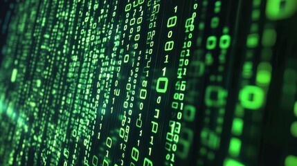 Green Digital Code Background