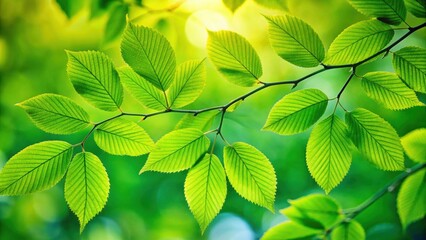 Close-up of vibrant green leaves on a tree branch , nature, foliage, trees, botany, fresh, organic, growth, summer, outdoors
