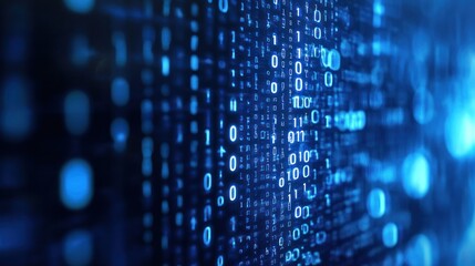 Abstract Digital Binary Code Background