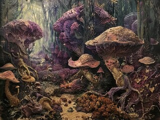 Enchanted Mushroom Forest: A Surreal Landscape