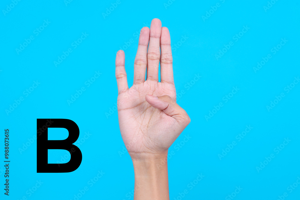 Finger Spelling the Alphabet in American Sign Language (ASL). The ...