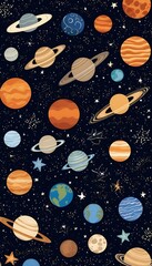 Wall Mural - planets galaxies space  galaxy nebula orbit planet planetary universe cosmos solar space spiral star sun flare abstract astronomy celestial flocked crown earth fantasy fiction glow graphic