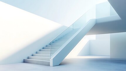 Poster - Modern Staircase in a Minimalist Interior