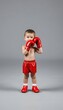 © akkash vertical - gloves 3d hands boxing little guy red  three-dimensional humorous abstract people human white grey cartoon glove boxing red athletic succeed winner first successful success punch top champion power