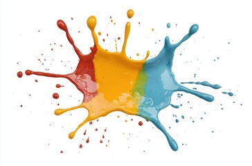 Canvas Print - Colorful paint splash abstract art