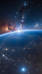 Wall Mural - hdri spherical 360 nebula space 3d projection illustration background panorama space degree panorama nebula map stars equirectangular environment space nebula background texture sky nature