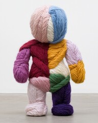 Poster - Colorful knitted sculpture