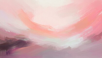 Poster - This painting is characterized by the use of subtle gradations of pink and white