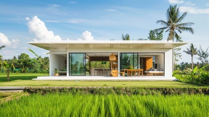 Poster - Modern Villa in Rice Fields