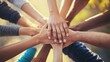 © admin_design - Diverse Hands Stacked Together in Unity and Teamwork