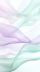 Wall Mural - Abstract Background with Flowing Green and Purple Waves.