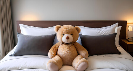 Wall Mural - Teddy bear doll on the bed