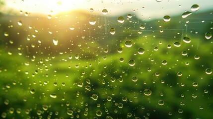 Canvas Print - Raindrops on Glass