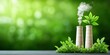 © Ai-Pixel - Eco-conscious concept of industry and nature harmony, chimney with plant