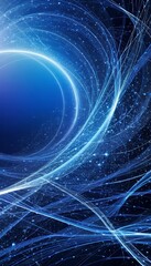 Wall Mural - abstract background realms flowing internet abstraction image  light space design technology motion energy illustration glow star blue pattern art futuristic colours texture bright fantasy glowing