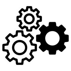 Sticker - engine, gear icon