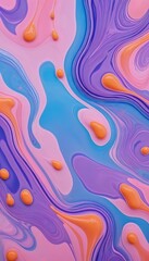 Wall Mural - orange illustration floating trend pink blue background violet colored colors liquid background spla