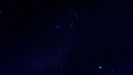 Beautiful night sky for computer background, mesmerizing starry sky digital 3d illustration for desktop wallpaper or home screen display