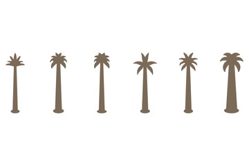 Wall Mural - Simple coconut tree icon set