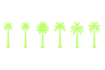 Wall Mural - Simple coconut tree icon set