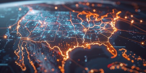 digital data map of the united states