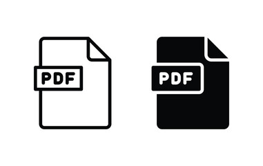Poster - pdf file icon, pdf file sign vector