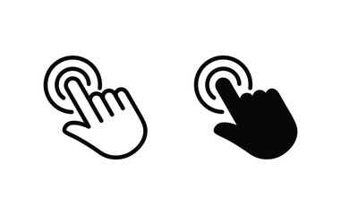 Wall Mural - hand cursor click icon vector