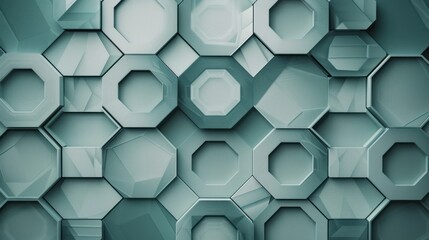 Wall Mural - Abstract Geometric Octagon Pattern