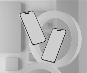 Wall Mural - responsive web design and website mockup, devices mock up, smartphone desktop tablet laptop template