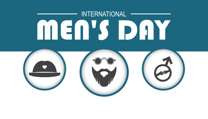 Wall Mural - International Men's Day is observed every year on November.Holiday Awareness concept. background, placard, banner template Vector illustration design.