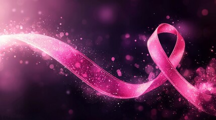 Breast Cancer Support : Pink Ribbon Design Background