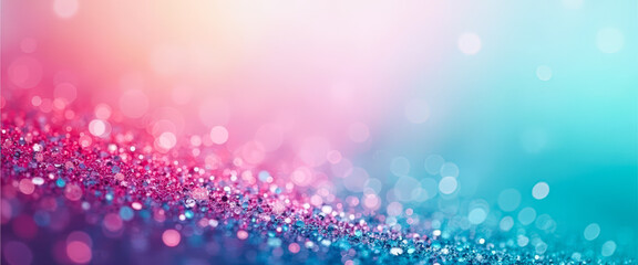 Poster - Abstract Blue and Pink Glitter Background