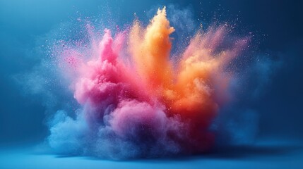 Wall Mural - Colorful Explosion of Powder