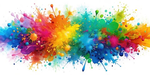 Wall Mural - Vibrant and colorful paint splatter design for artistic creativity , creativity, colors, vibrant, paint splatter