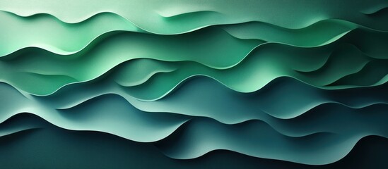 Sticker - Abstract Green Waves