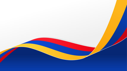 Wall Mural - wavy armenia flag vector background with copy space for text. armenia national day