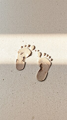 Wall Mural - Footprints in the Sand