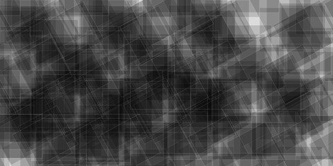 Poster - black and white - line and square abstract background. abstract geometric shapes pattern. Color textures with 2D rendering. black and white abstract background, layers of diamond squares and triangle 