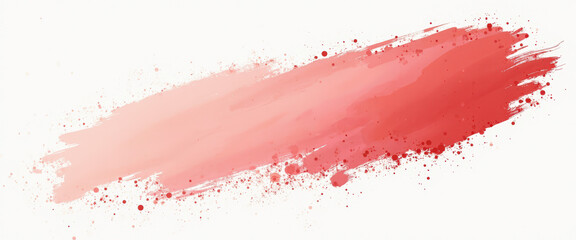 Sticker - Abstract Red and Pink Watercolor Swash on White Background