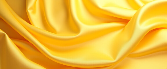 Sticker - Smooth Yellow Satin Fabric