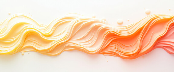 Sticker - Abstract Orange and Yellow Liquid Swirls